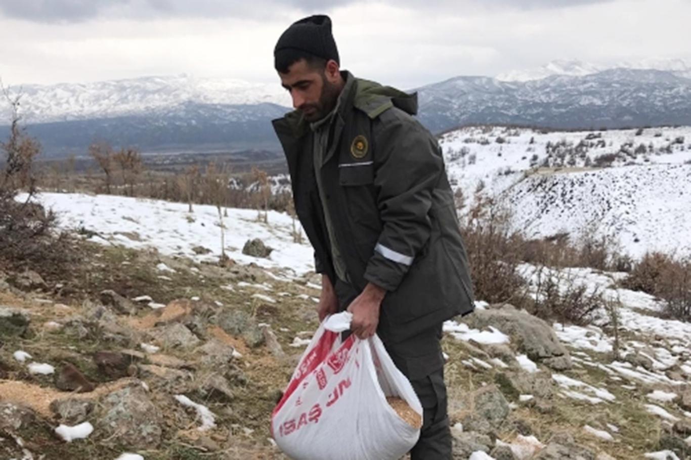 Yabani hayvanlar için doğaya 56 bin kilogram yem bırakılacak Yabani hayvanlar için doğaya 56 bin kilogram yem bırakılacak